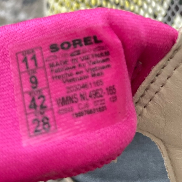 New Sorel KINETIC Impact Y-Strap Wedge Platform Sandal Snake Skin Size 11 - Picture 5 of 9